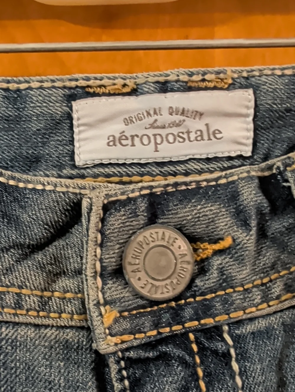 Aéropostale Medium Wash Denim Bermuda Shorts